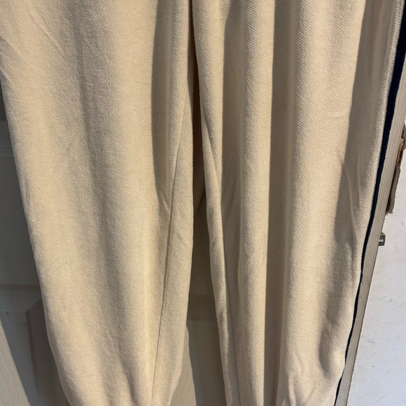 Faherty Richie Jogger Pants CREAM w/ NAVY BLUE Stripes Large - Picture 5 of 14